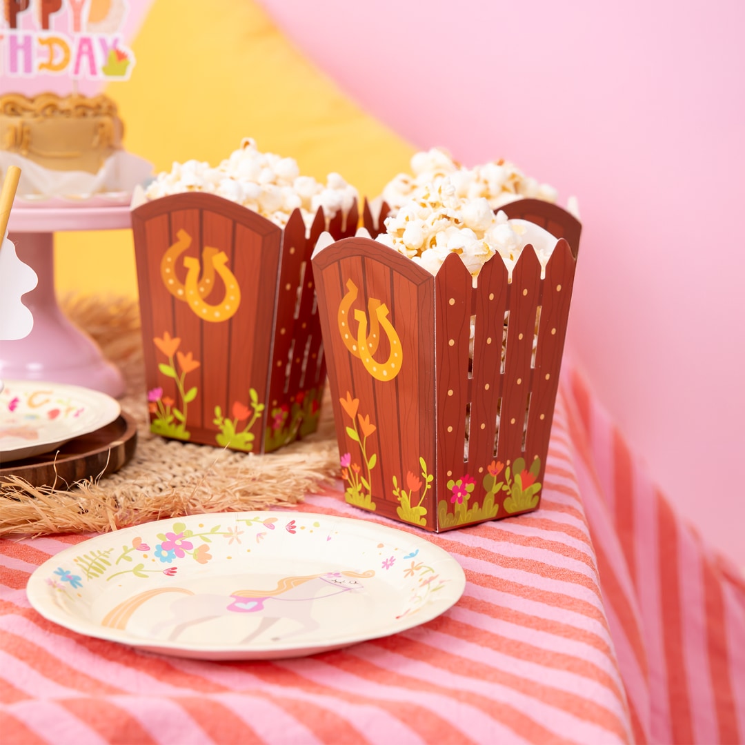 Paarden - Popcornbekers 6 stuks