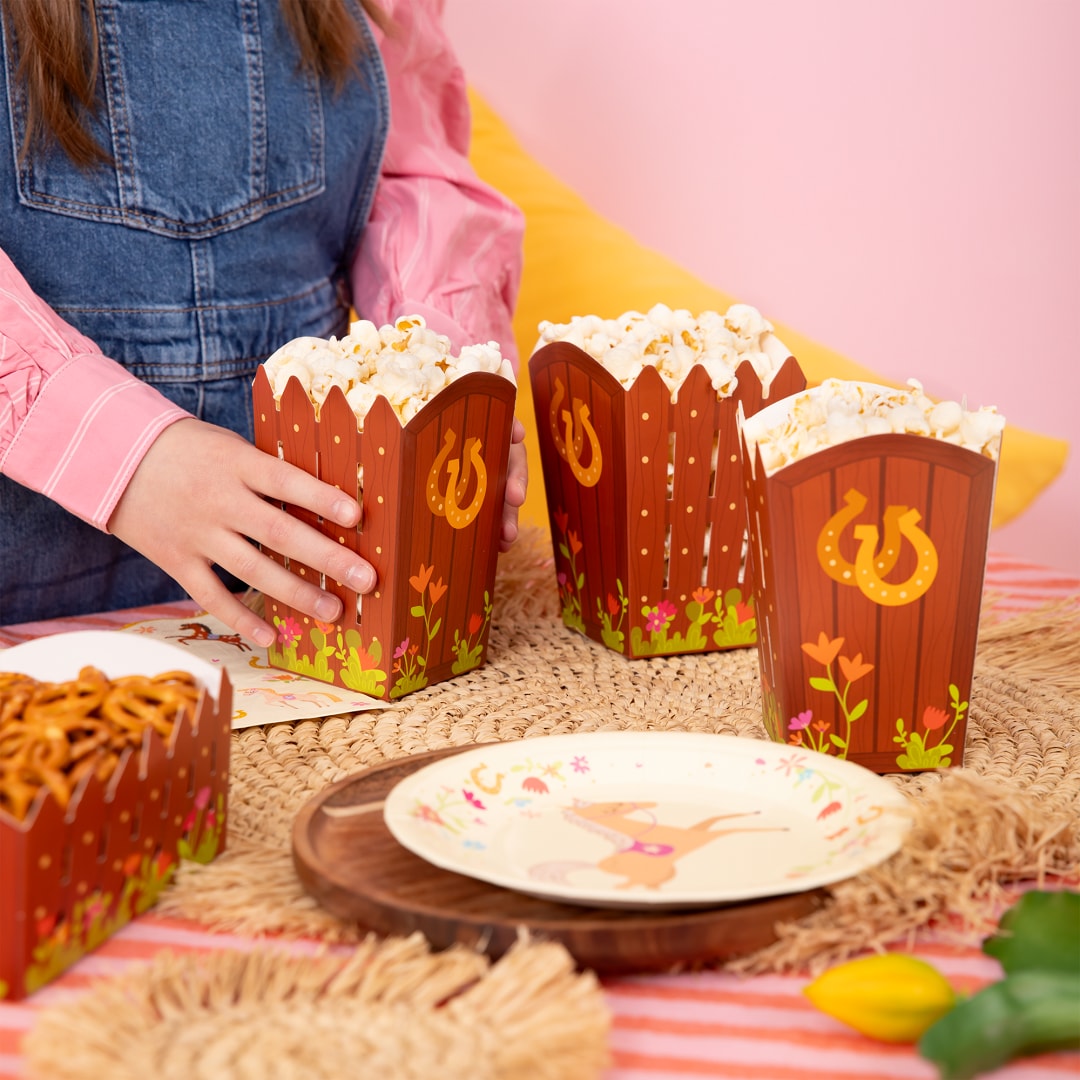 Paarden - Popcornbekers 6 stuks
