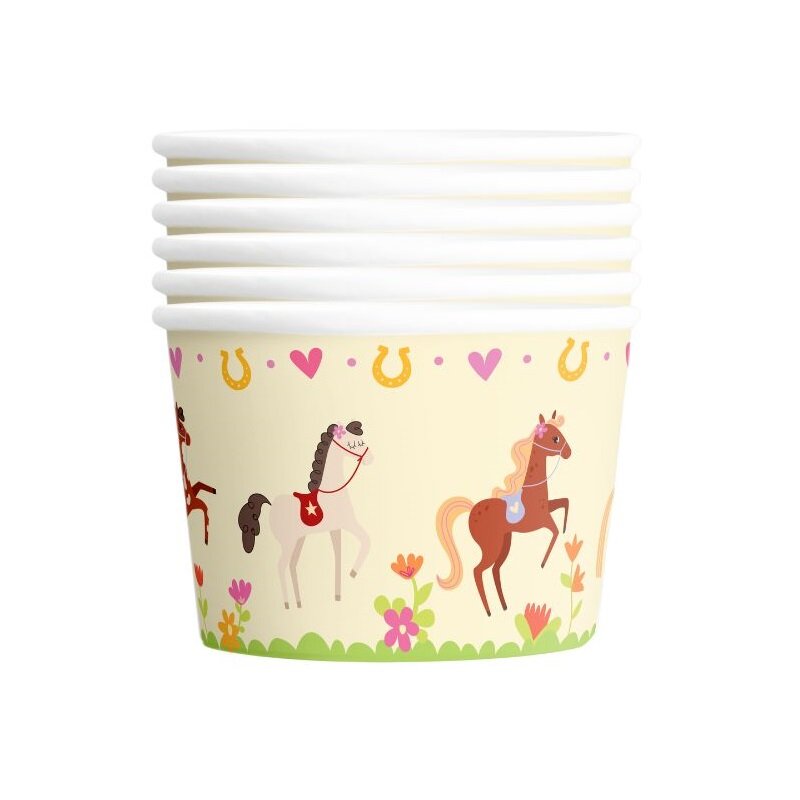 Paarden - IJsbekers 6 stuks