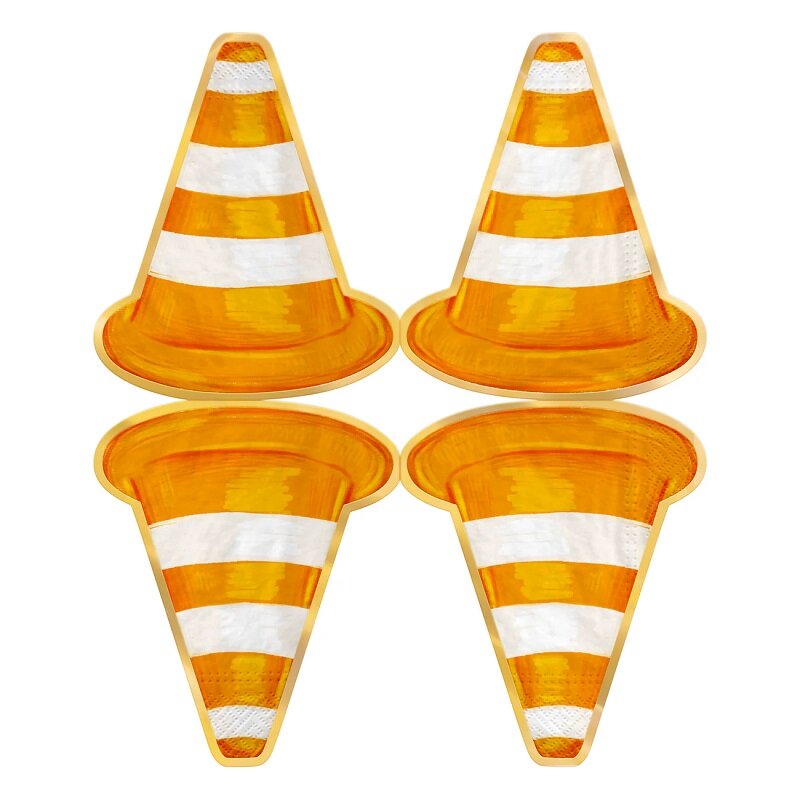 Servetten in de Vorm van Verkeerskegels 10-pack