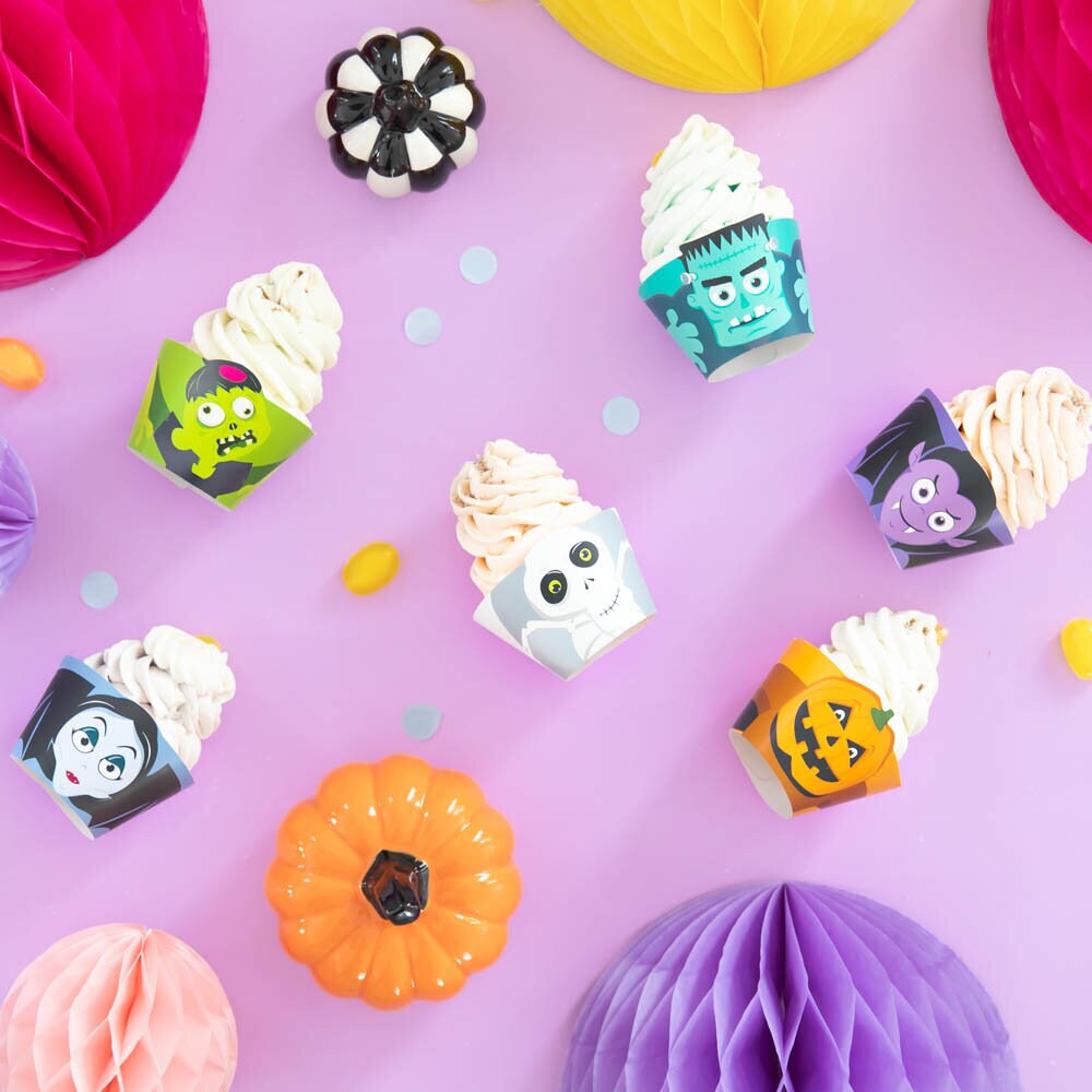 Halloween Monsters Cupcake wikkels 6 stuks