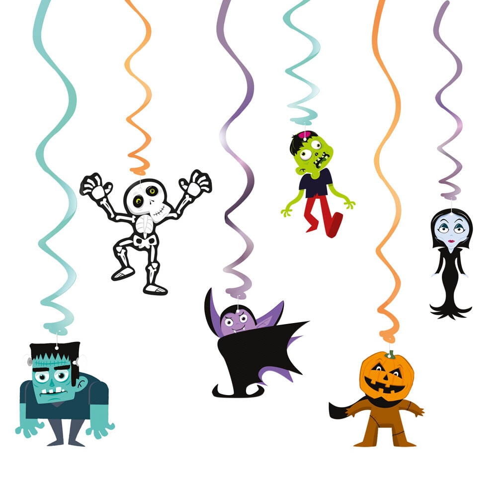 Halloween Monsters Swirls 6 stuks