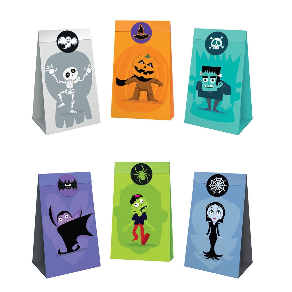 Halloween Monsters Uitdeelzakjes 6 stuks