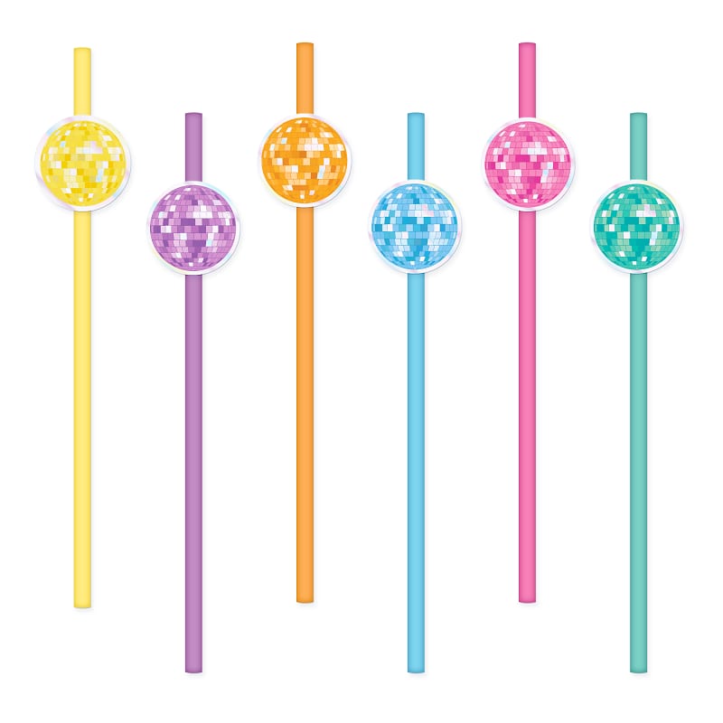 Disco - Papieren rietjes 6 stuks