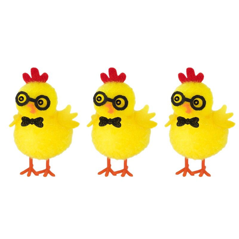 Paaskuikens met bril, 5,5 cm, 6-pack