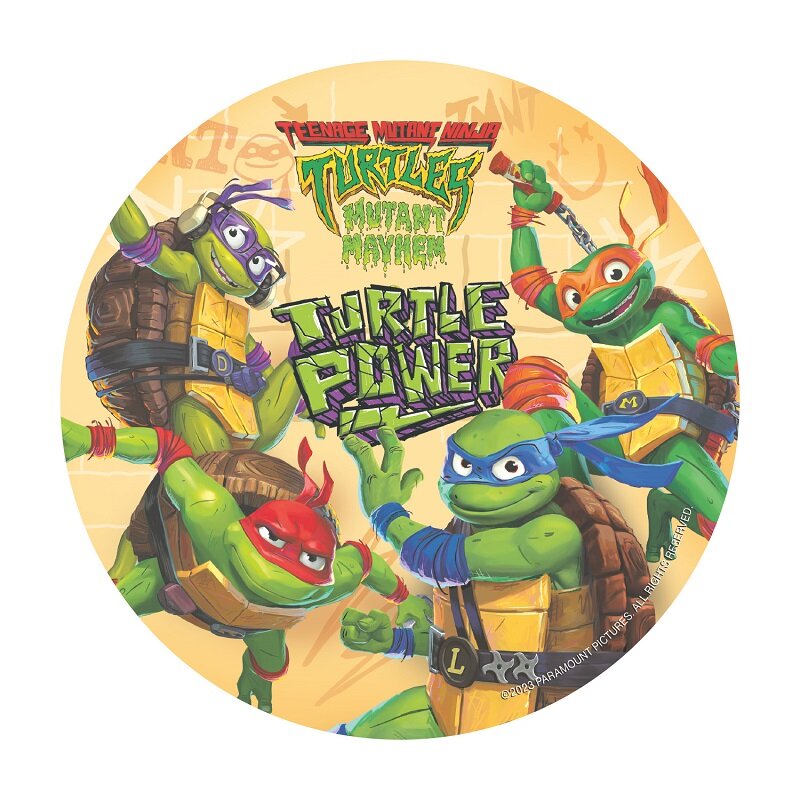 Taartprint Ninja Turtles - Wafel 20 cm