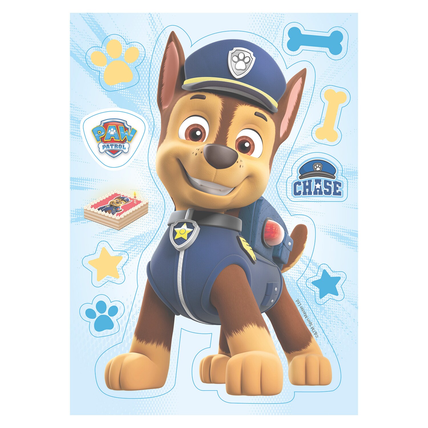 Paw Patrol - Taartdecoraties van ouwel 8 stuks