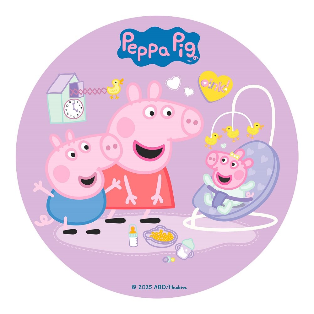 Taartprint Peppa Pig - Ouwel 20 cm