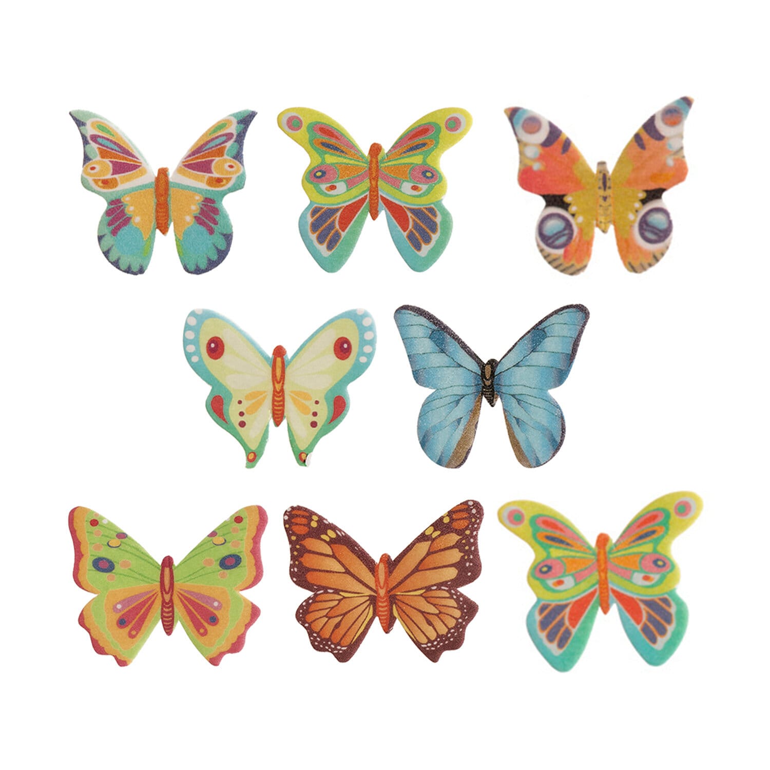 Eetbare Taartdecoraties - Vlinders van Ouwel 8 stuks