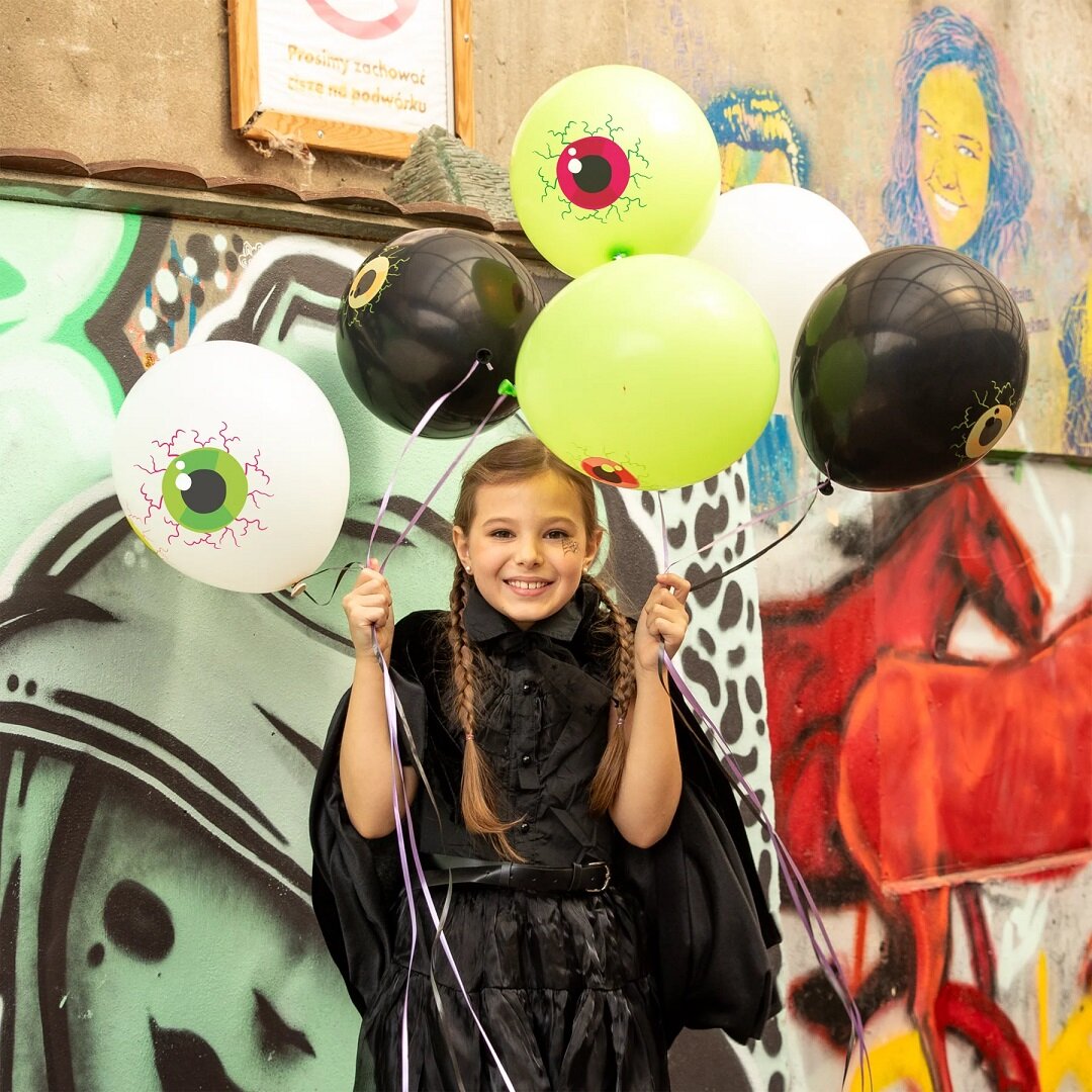 Halloweenballonnen met Griezelige Ogen 6 stuks