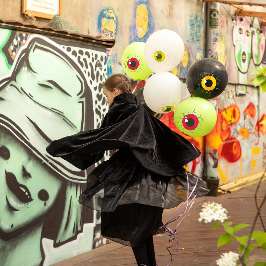 Halloweenballonnen met Griezelige Ogen 6 stuks