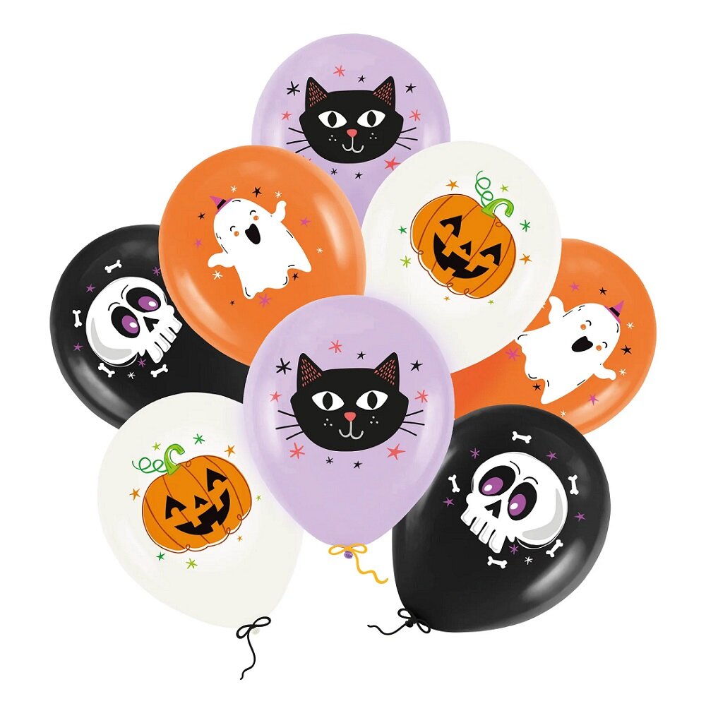 Halloweenballonnen 8 stuks