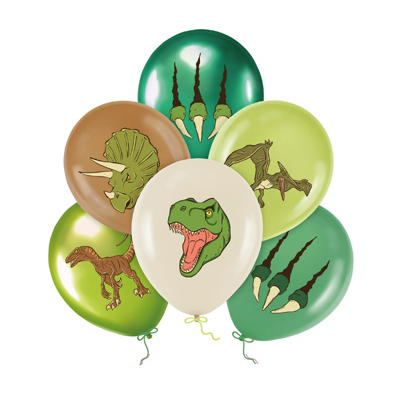 Ballonnen Dinosaurussen 6 stuks