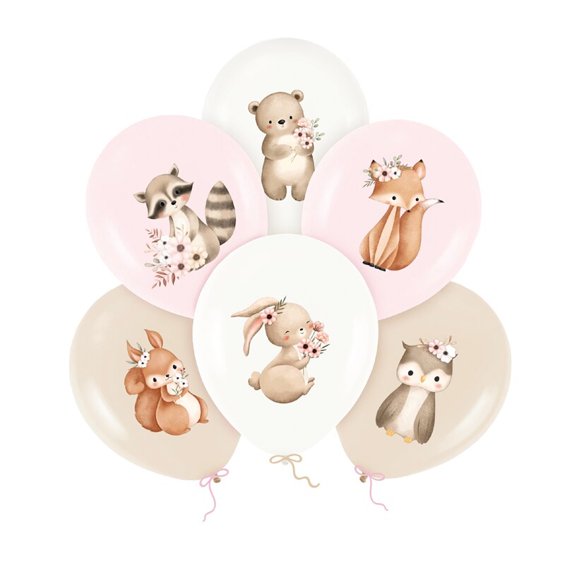 Ballonnen Bosdieren 6 stuks