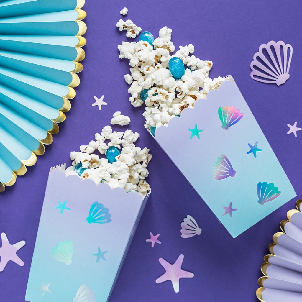 Narwhal Party Popcornbakjes 6 stuks