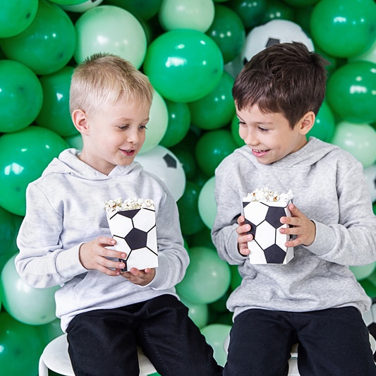 Voetbal - Popcornbakjes 6 stuks