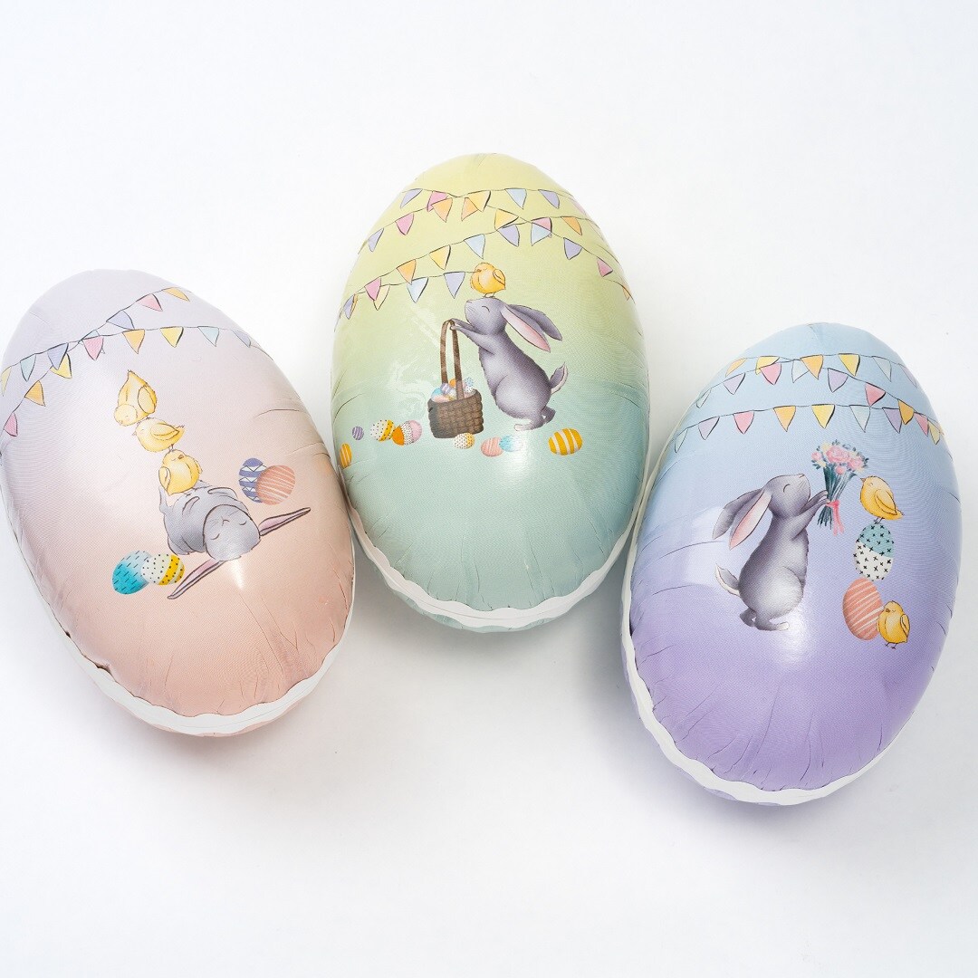 Paasei in pastelkleuren 15 cm