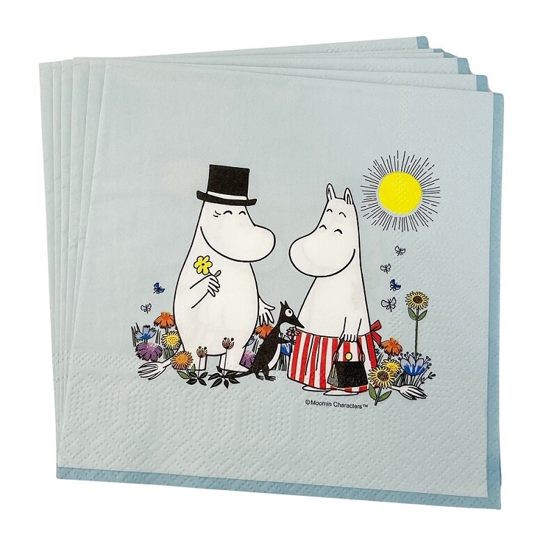 Moomin - Servetten in blauwe tinten 16 stuks