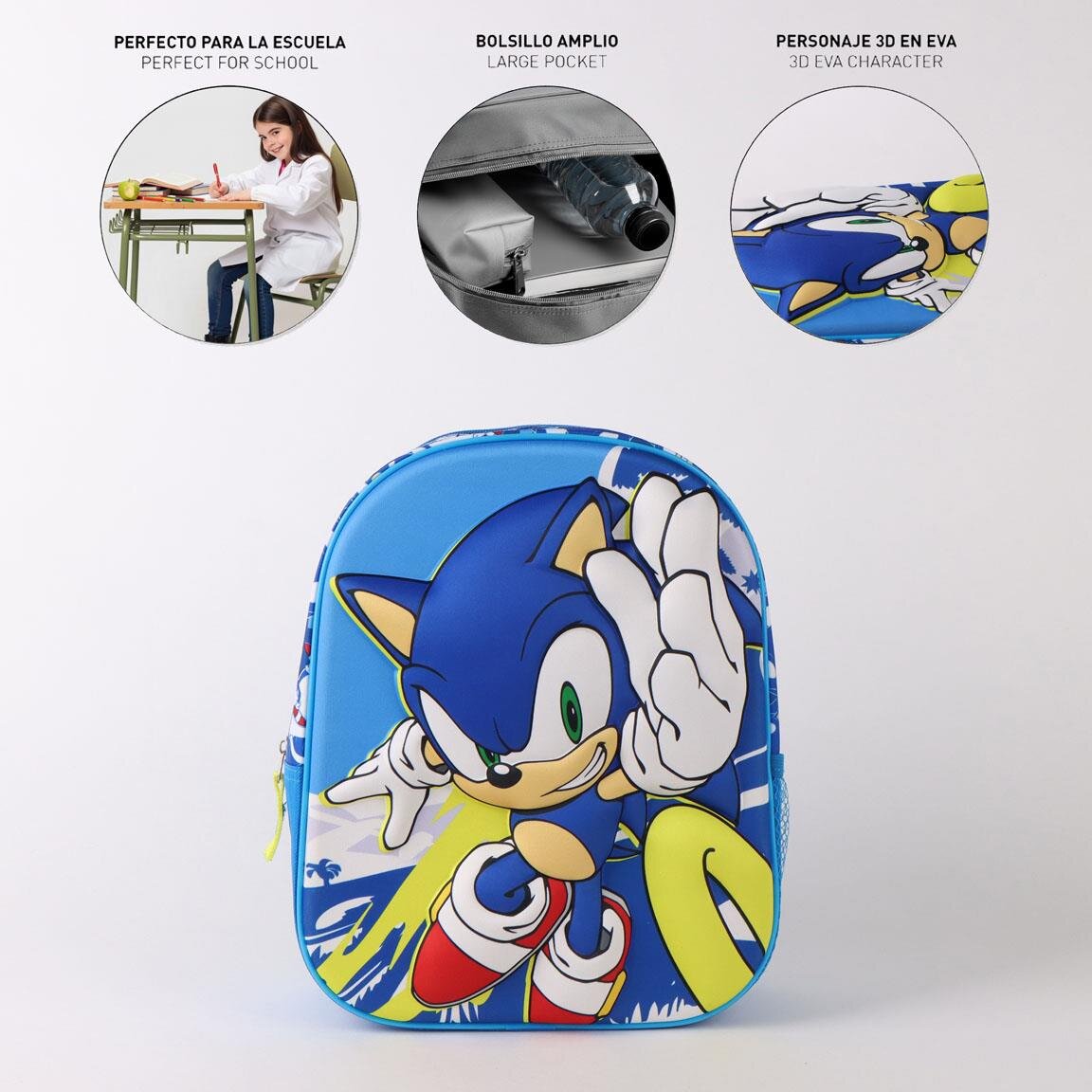 Sonic Kinderrugzak met 3D-effect