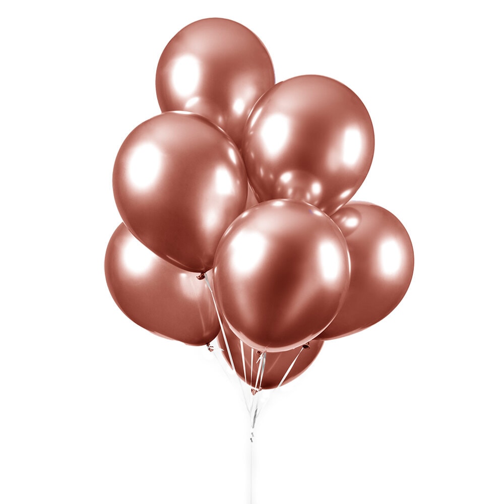 Ballonnen - Koper Chroom 10 stuks