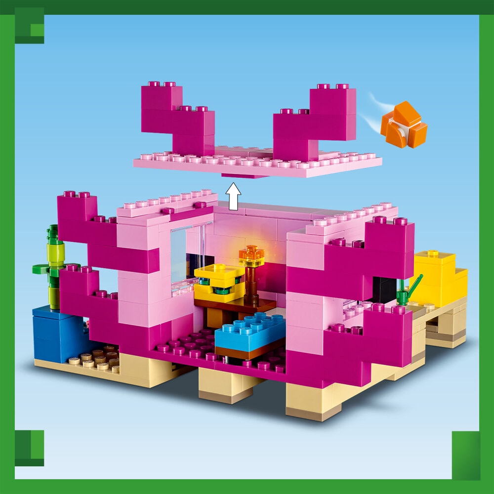 LEGO Minecraft - Het axolotlhuis 7+