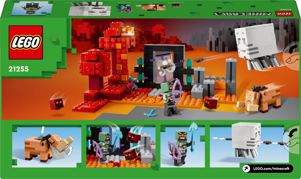 LEGO Minecraft - Hinderlaag bij het Nether-portaal 8+