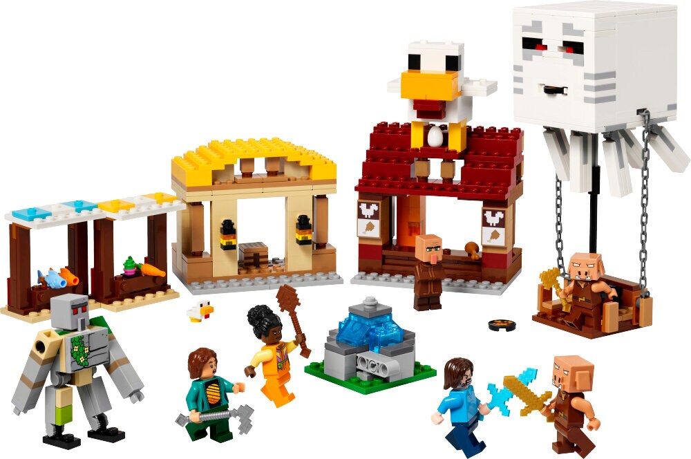 LEGO Minecraft - De Ghast-ballon aanval op het dorp 10+