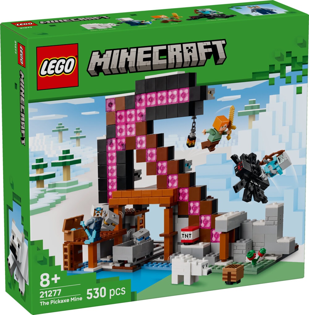 LEGO Minecraft - De pikhouweelmijn 8+