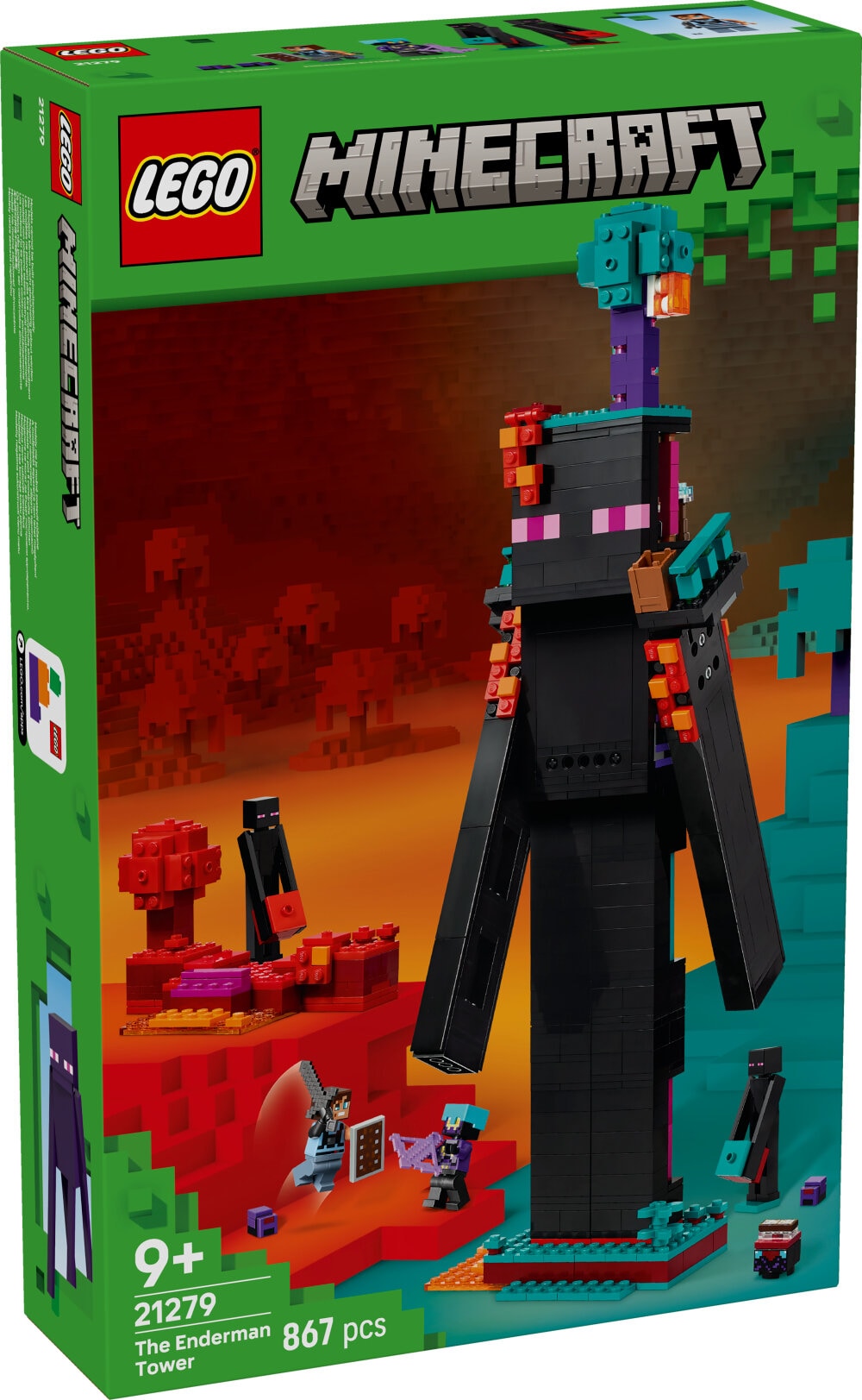 LEGO Minecraft - De Enderman toren 9+