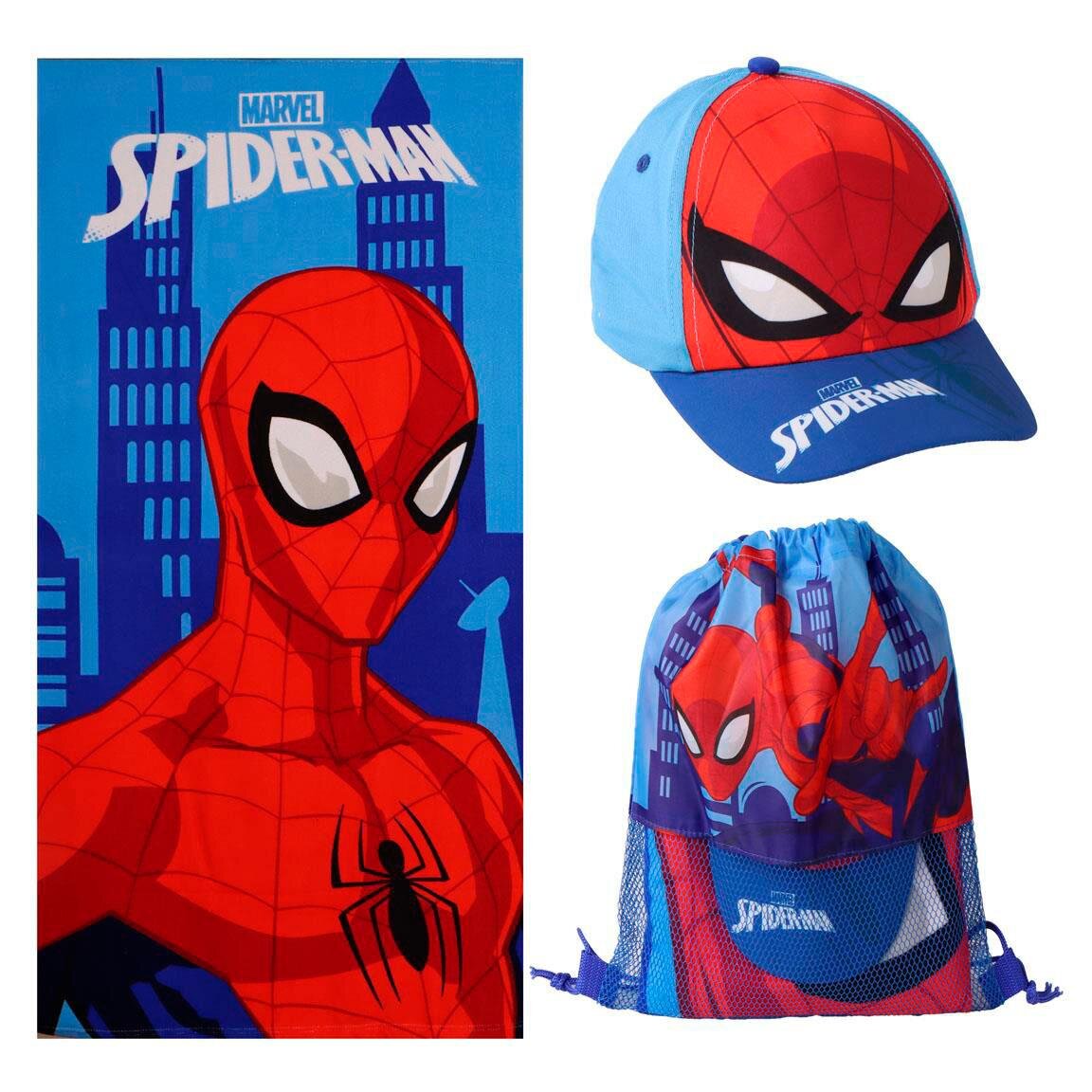 Spiderman - Set met Handdoek, Pet & Gymtas