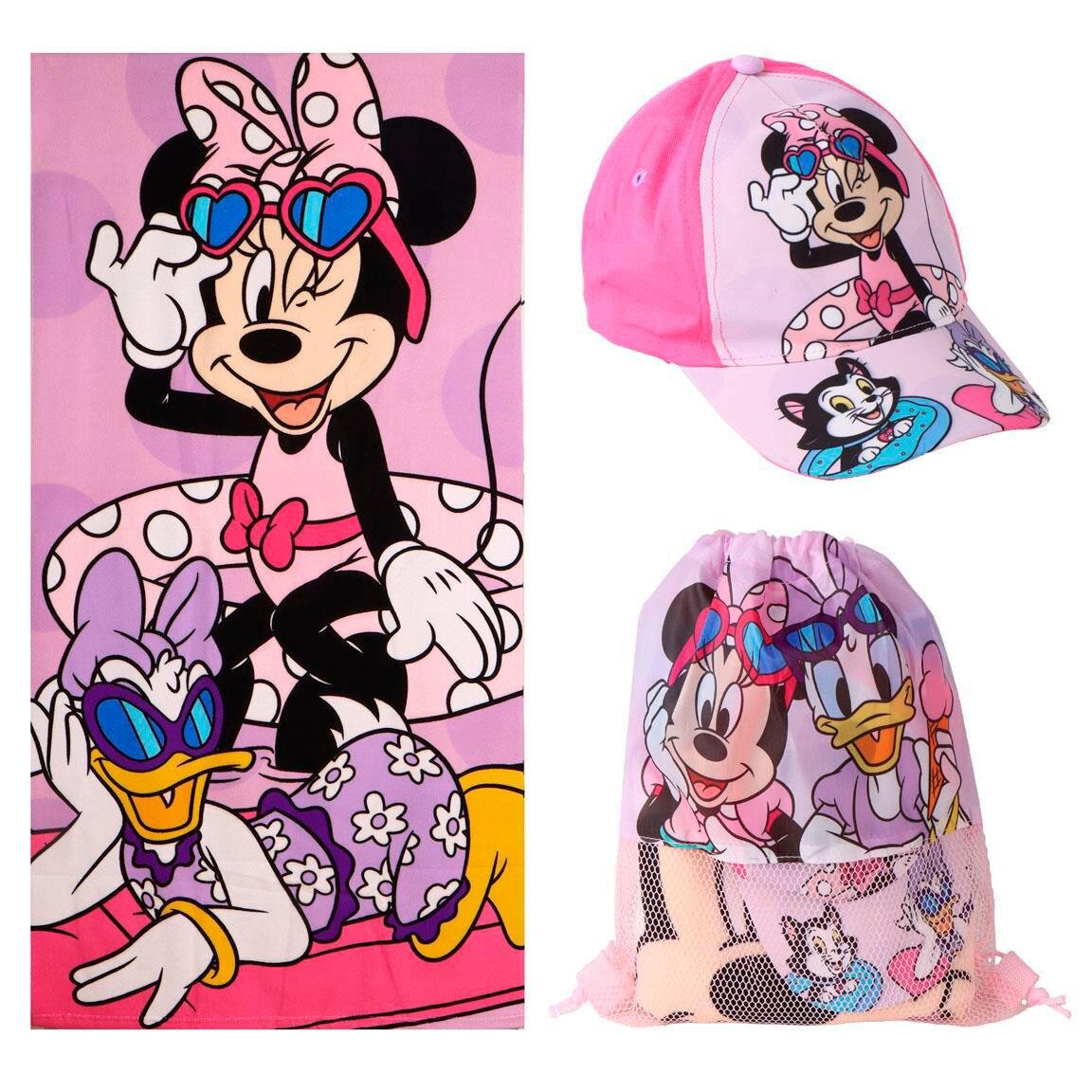 Minnie Mouse - Set met Handdoek, Pet & Gymtas