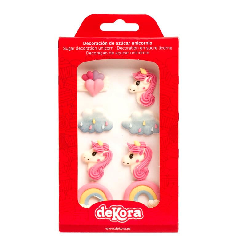 Suikerdecoraties Eenhoorn 8 stuks