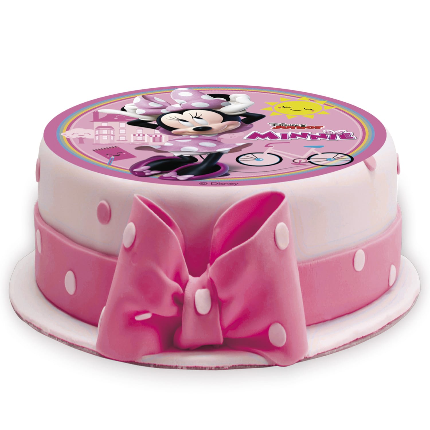 Taartprint Minnie Mouse - Suikervrije fondant 15,5 cm