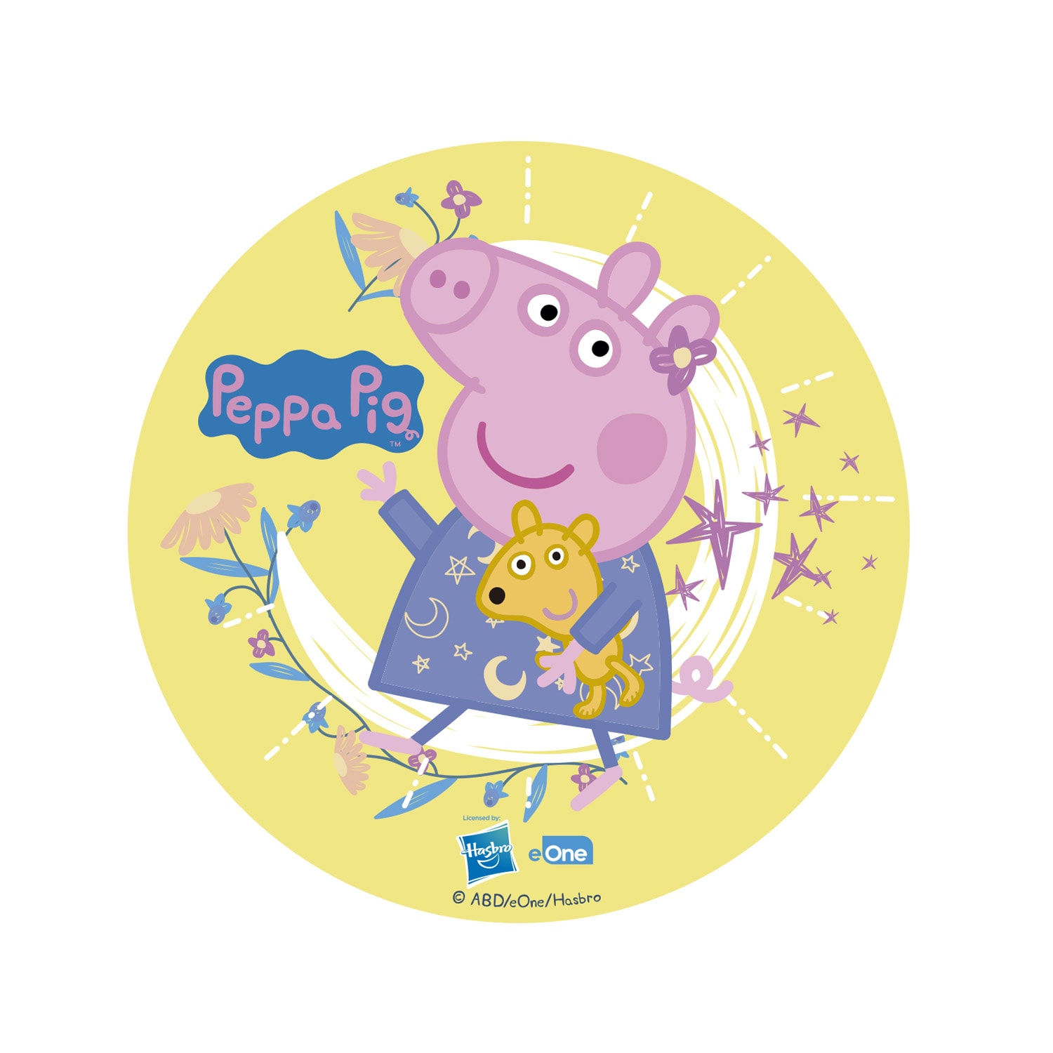 Taartprint Peppa Pig - Suikervrije fondant 15,5 cm