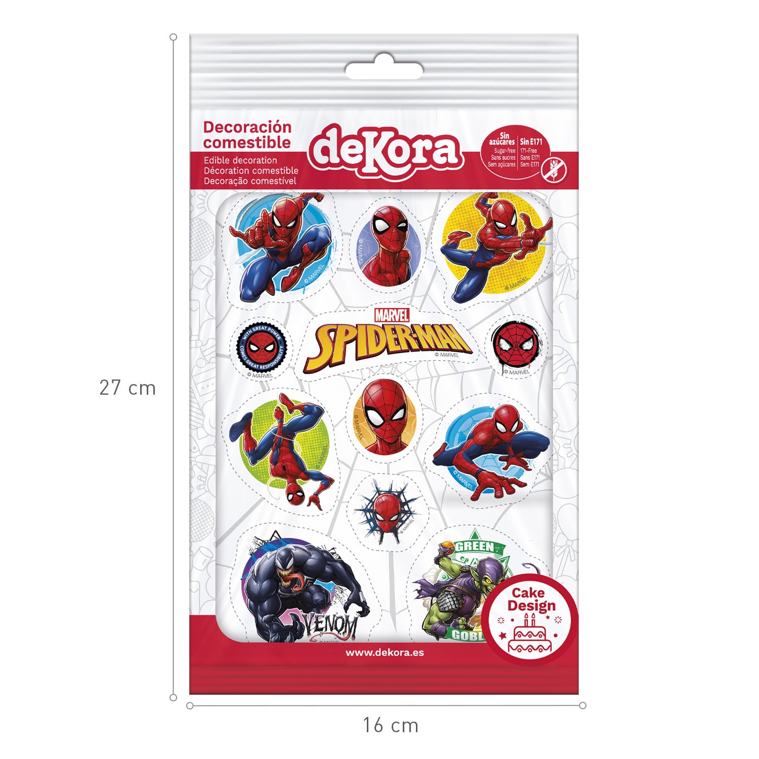Spiderman - Eetbare cupcake-decoraties fondant 12 stuks