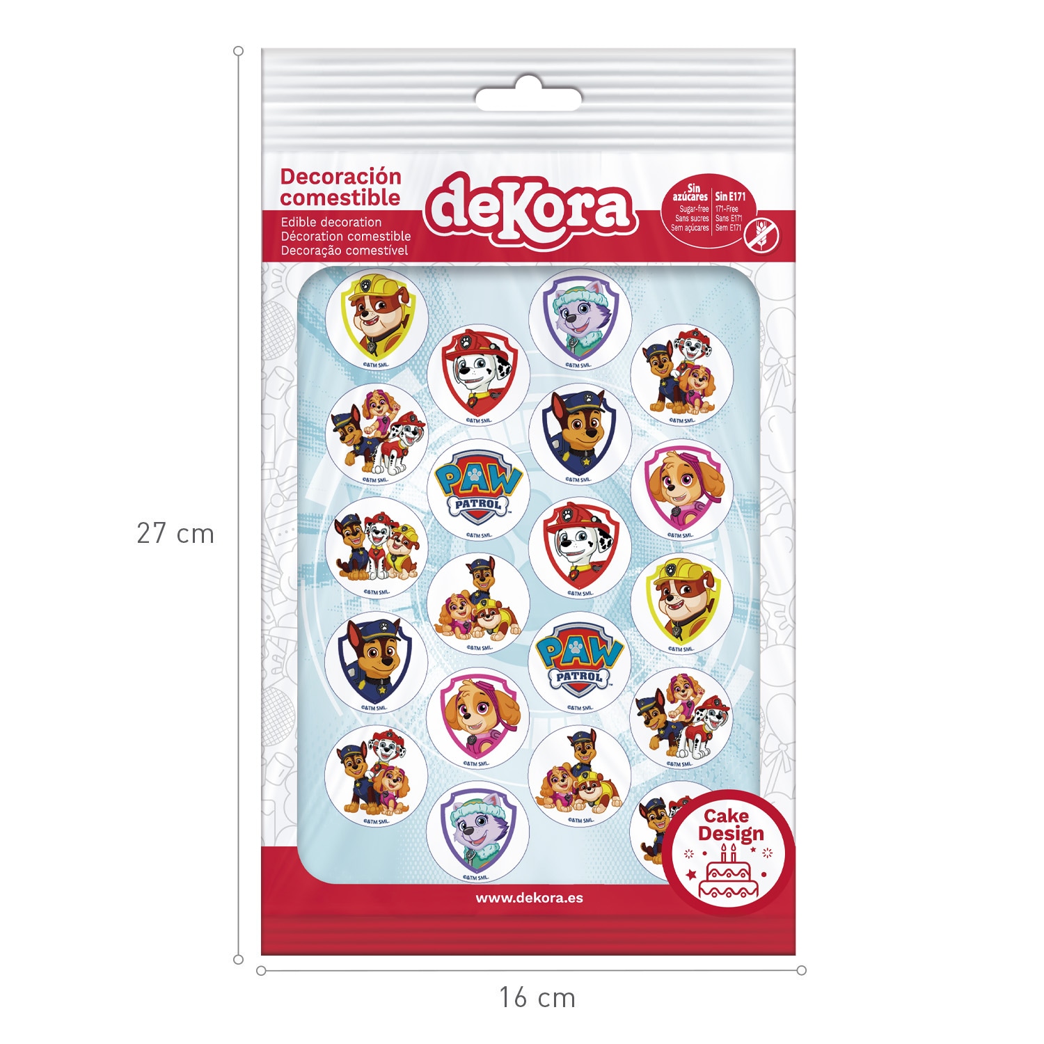 Paw Patrol - Eetbare cupcake-decoraties 20 stuks