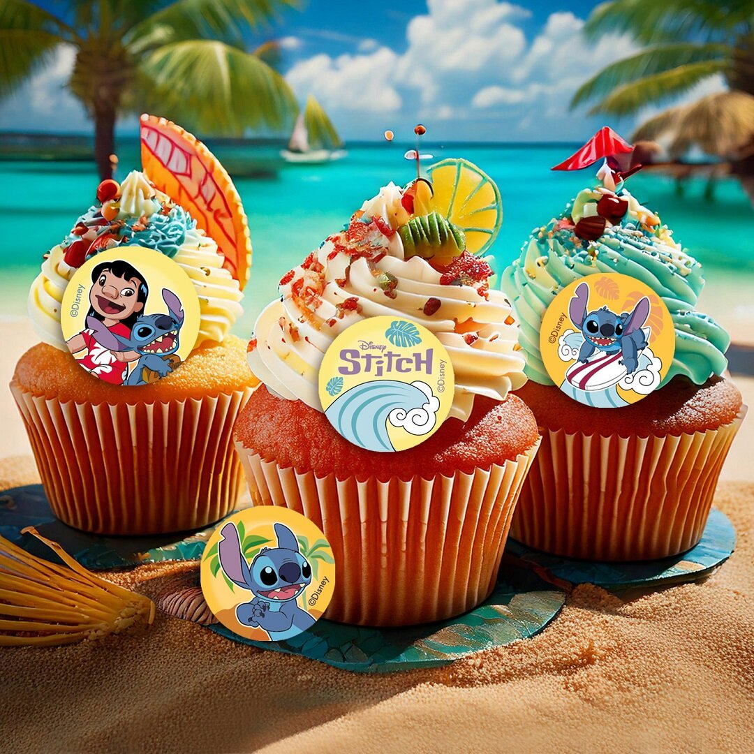 Lilo & Stitch - Eetbare Cupcake Decoraties Fondant 20-pack