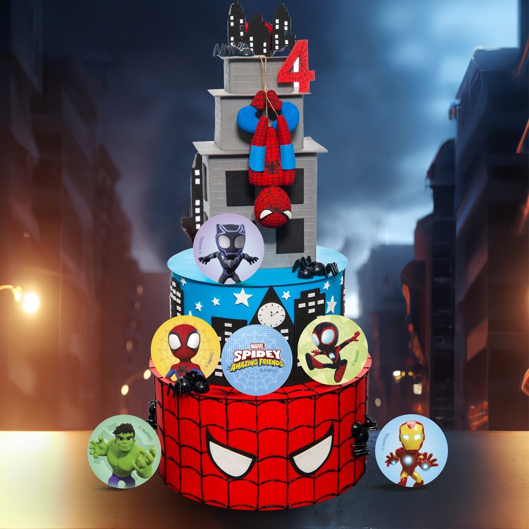 Spidey - Eetbare Cupcake Decoraties Fondant 20-pack