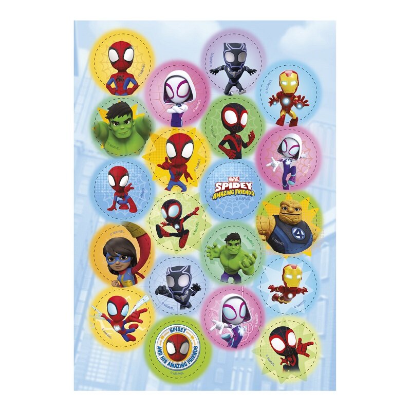 Spidey - Eetbare Cupcake Decoraties Fondant 20-pack