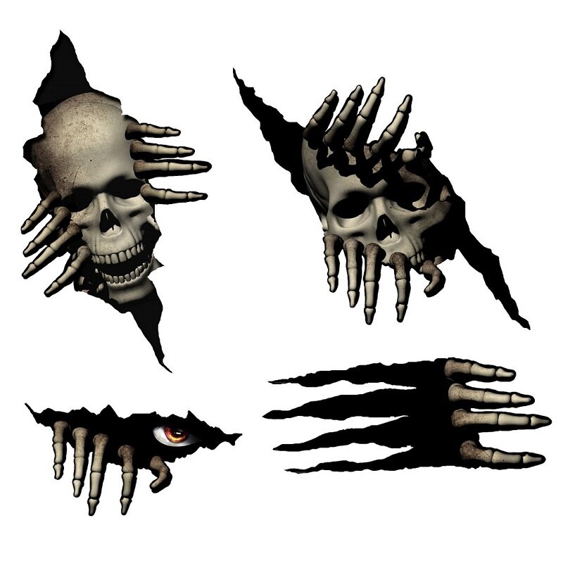Wandstickers Halloween 4 stuks