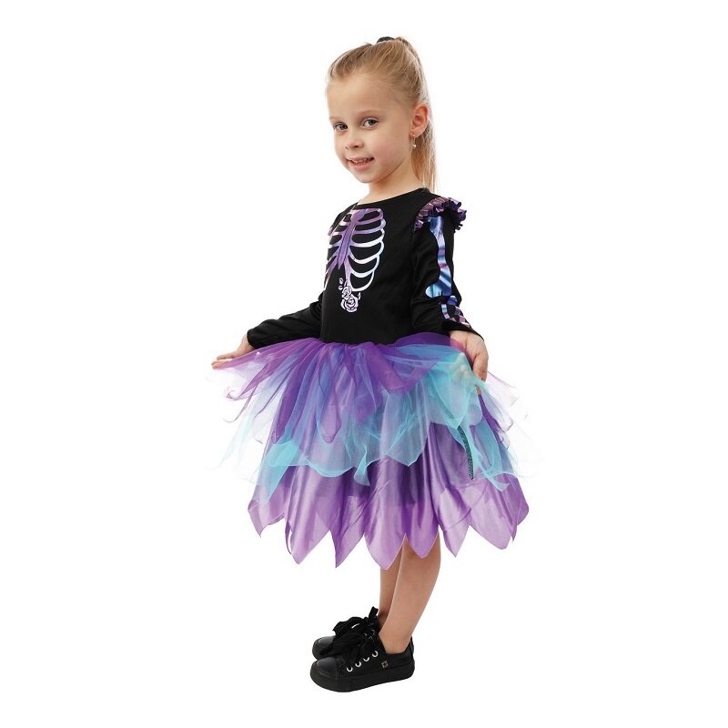 Glinsterend Skelet Kostuum Kind 3-4 jaar (93-104 cm)