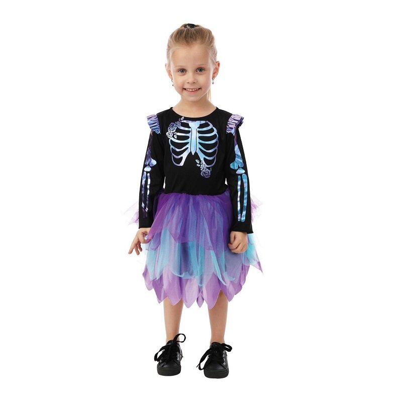 Glinsterend Skelet Kostuum Kind 3-4 jaar (93-104 cm)