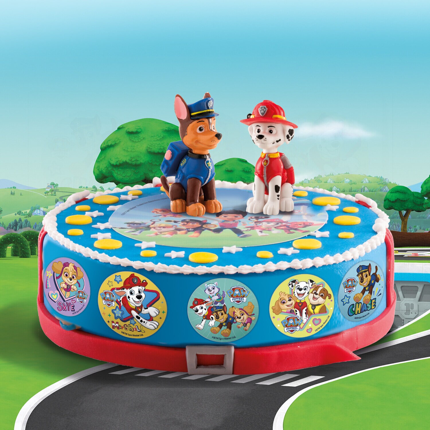 Paw Patrol - Eetbare cupcake-decoraties fondant 6 stuks