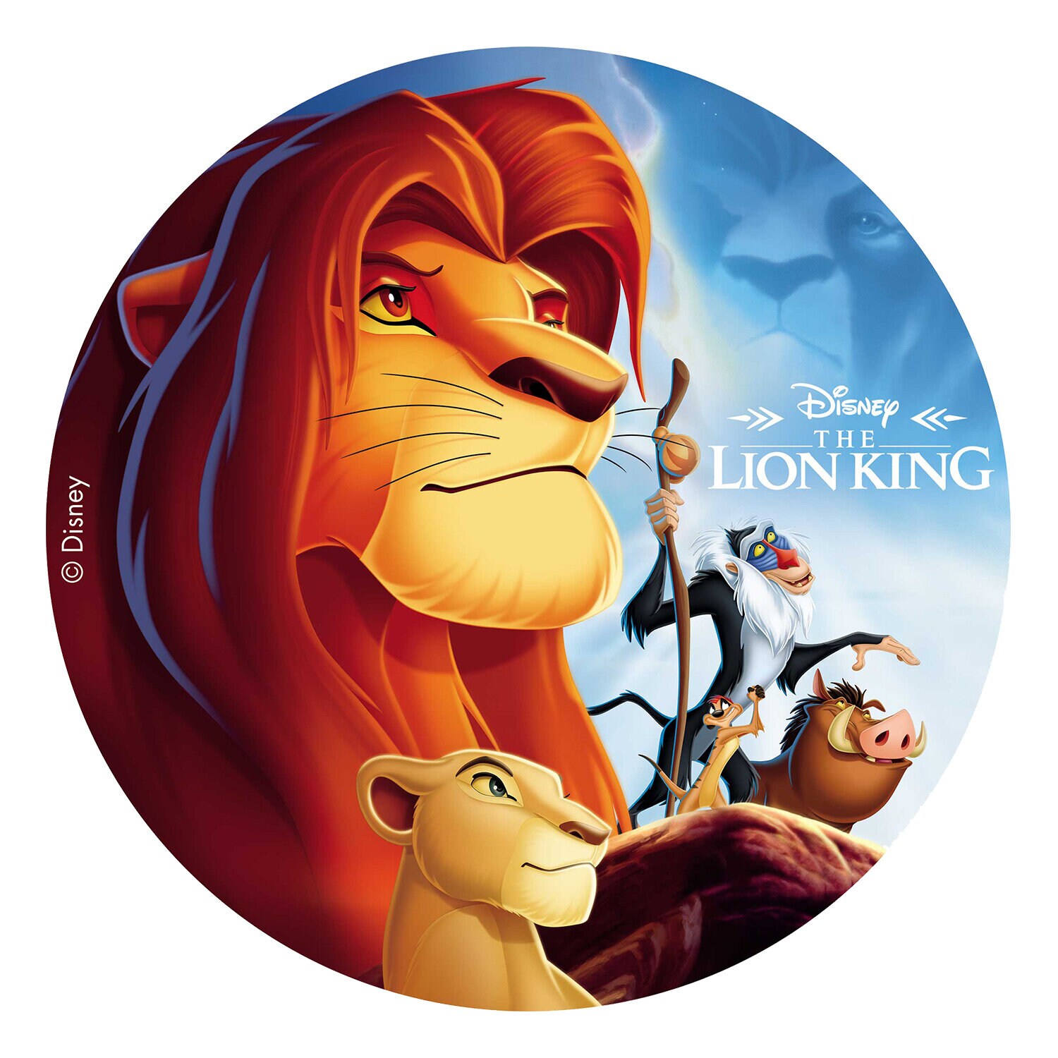 Taartprint Disney De Leeuwenkoning - Fondant 20 cm