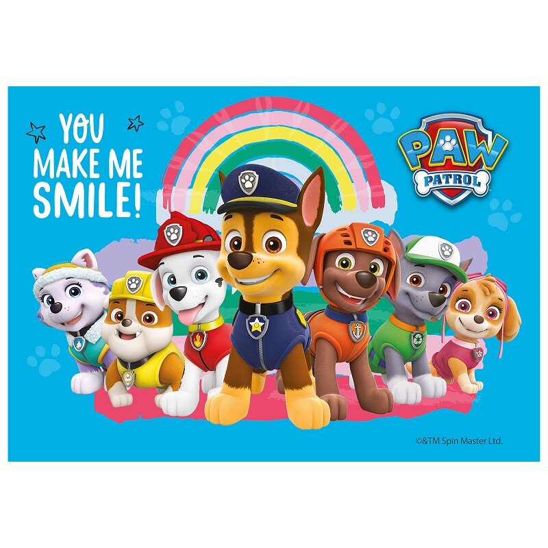 Taartprint Paw Patrol - Fondant 15 x 21 cm