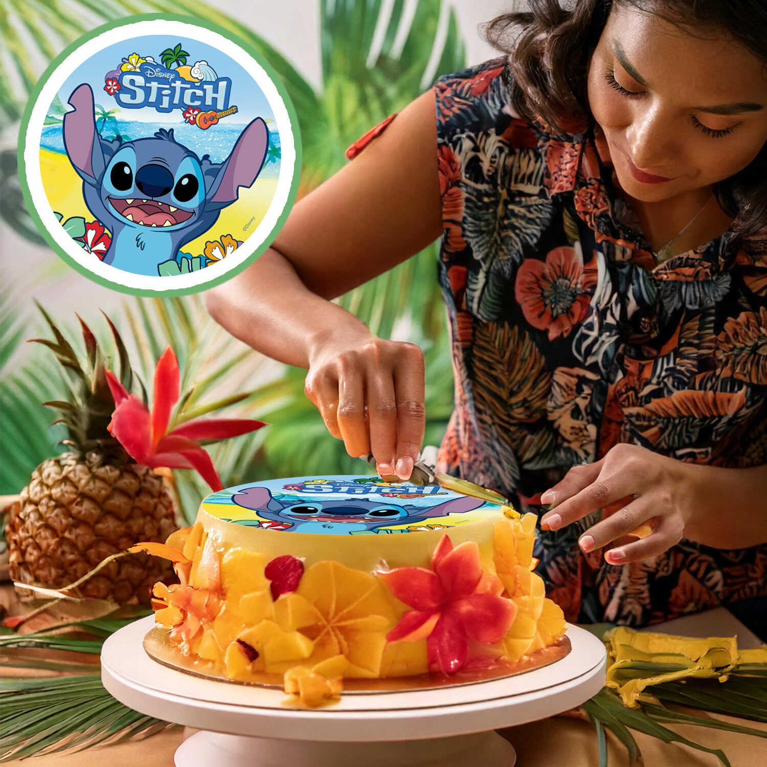 Taartprint Lilo & Stitch - Fondant 20 cm