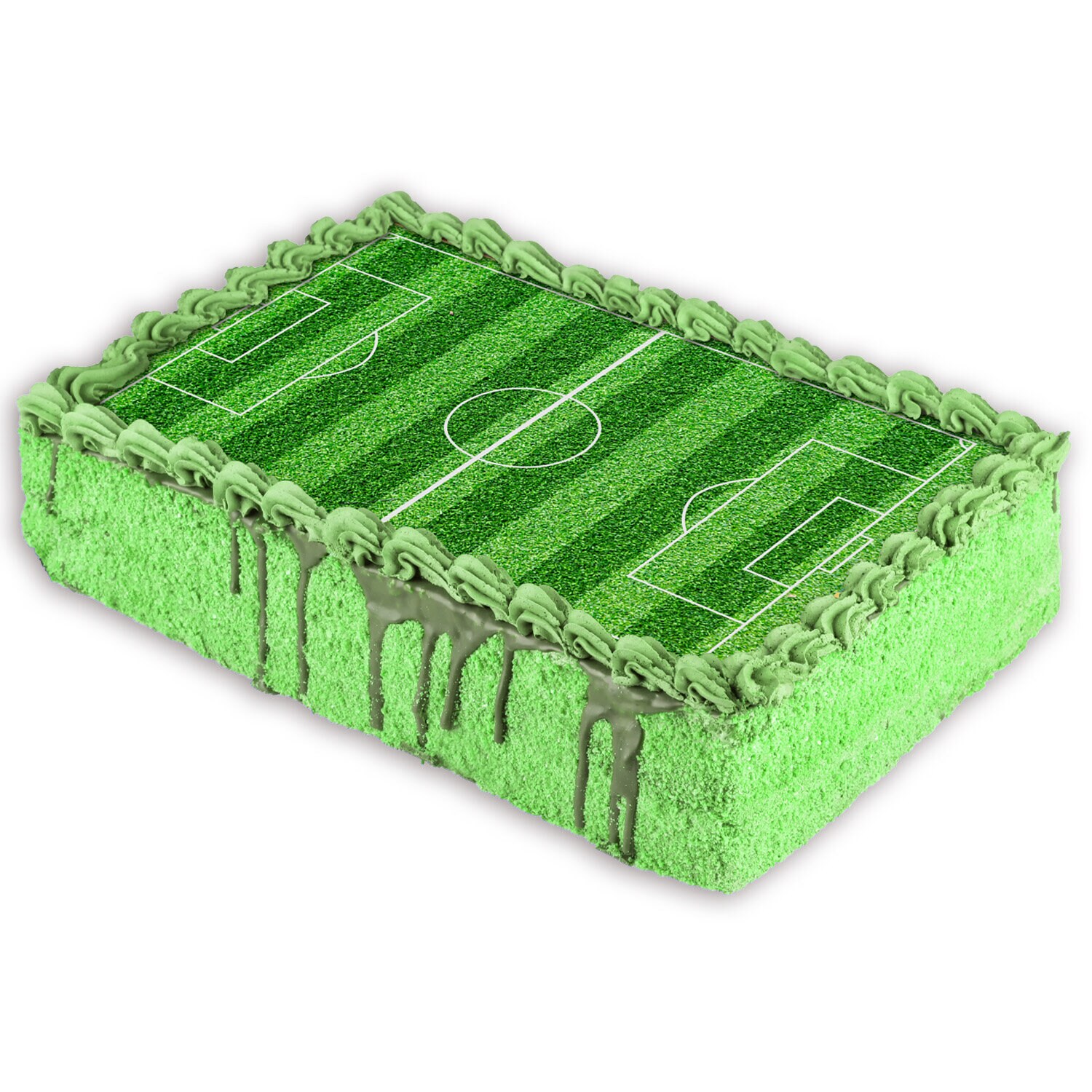Taartprint Voetbalveld - Fondant 15 x 21 cm