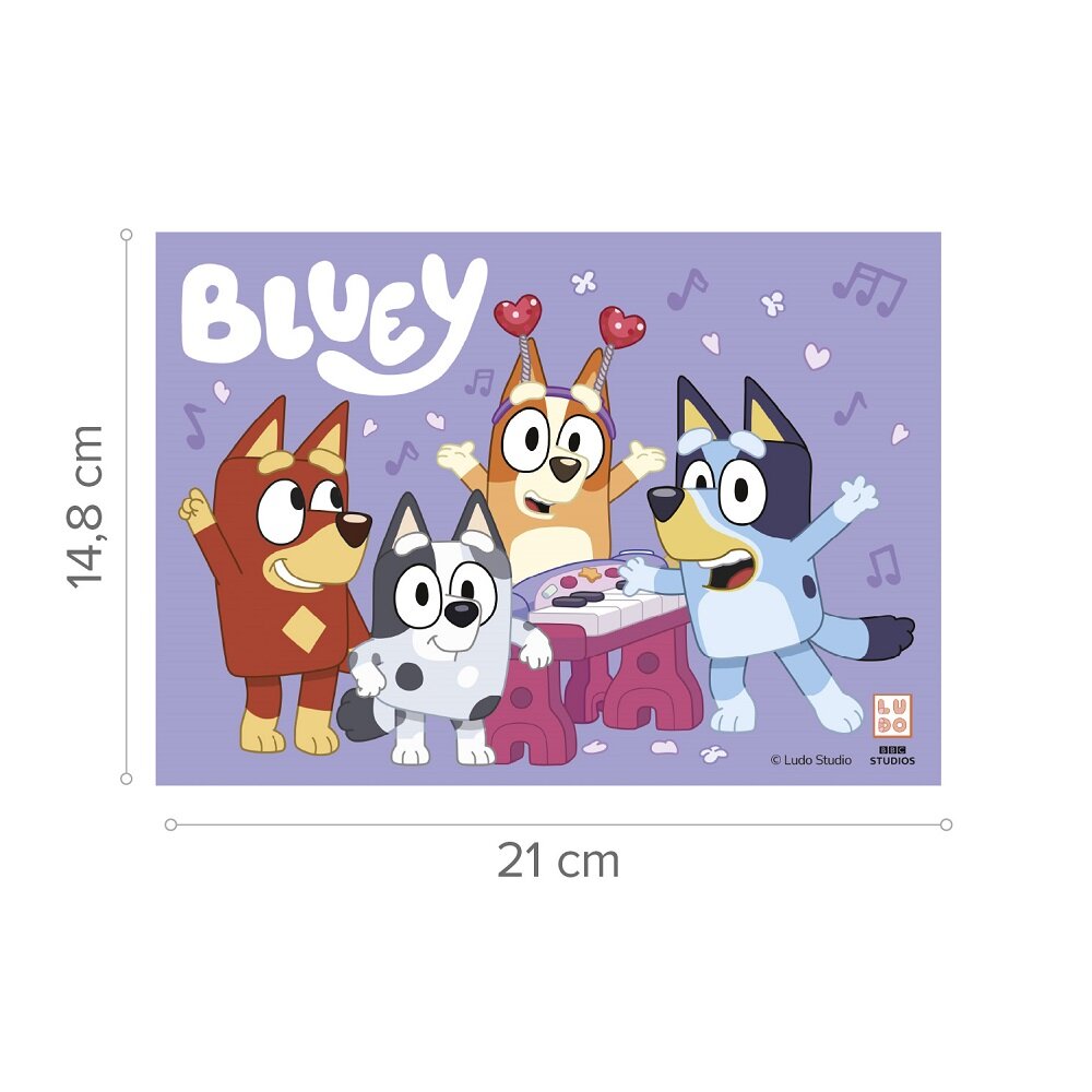 Taartprint Bluey - Fondant 15 x 21 cm