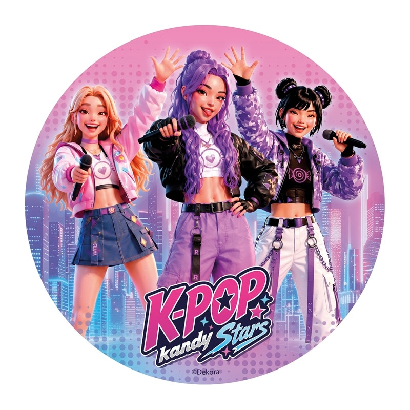 K-Pop Taartprint Fondant 20 cm