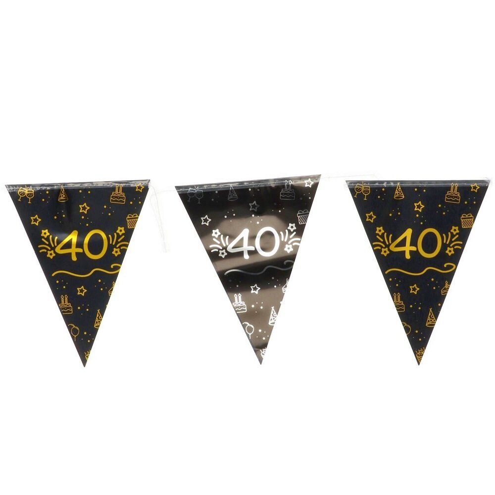 Vlaggenlijn Zwart & Goud 40 jaar